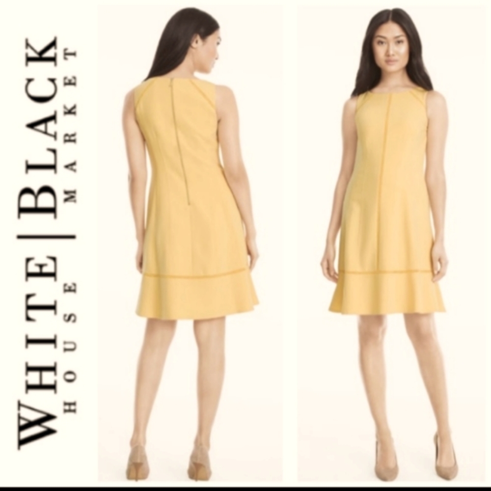 White House Black Market Fit and Flare sleeveless, lined dress, NWT